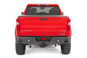 Chevrolet Silverado 1500 Rear LED Bumper - Rough Country - Includes Rough Country Black-Series 2in LED Flush Mount Cubes - '19-'24